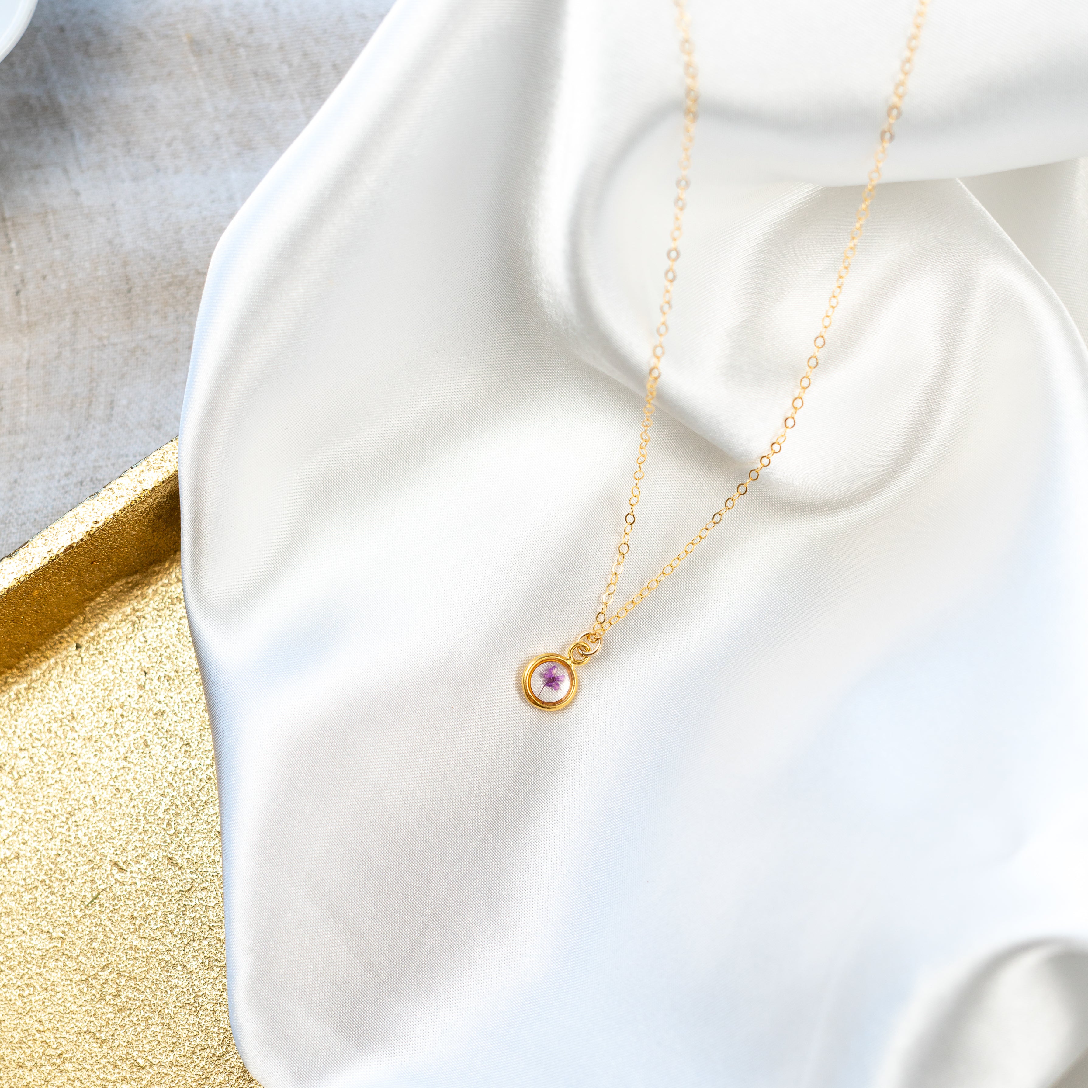 Birth Flower Mini Necklace